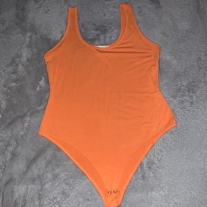 Plain Orange Bodysuit